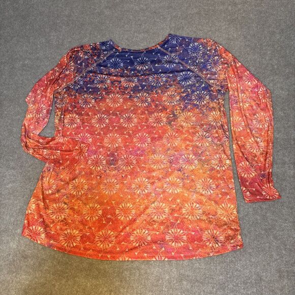 Reel Life Women Rash Shirt XXL Long Sleeve Floral UV Guard SPF 50 Fishing - Picture 7 of 7